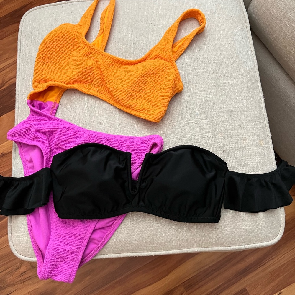 Bundle bikini top size s from express and one piece from target size xs